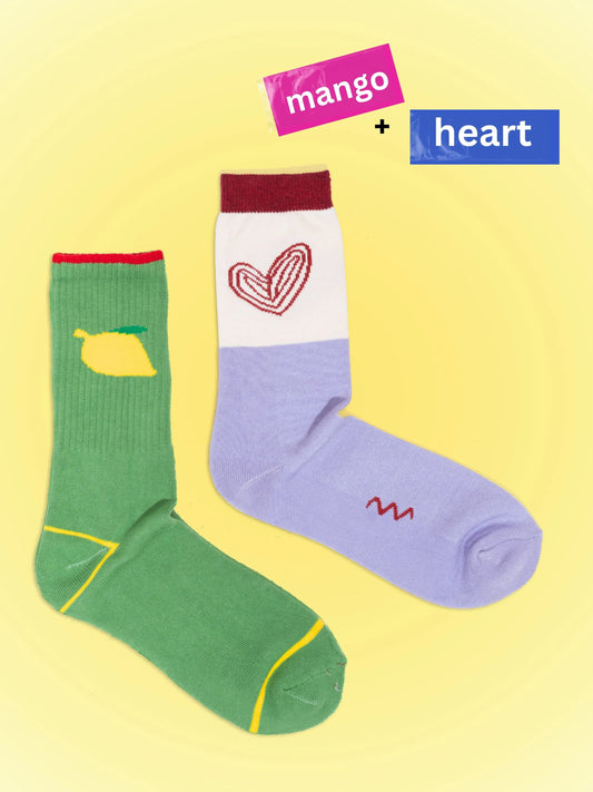 Mango & Heart | Pack of 2 Socks