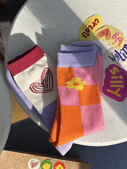 Flower & Heart | Pack of 2 Socks