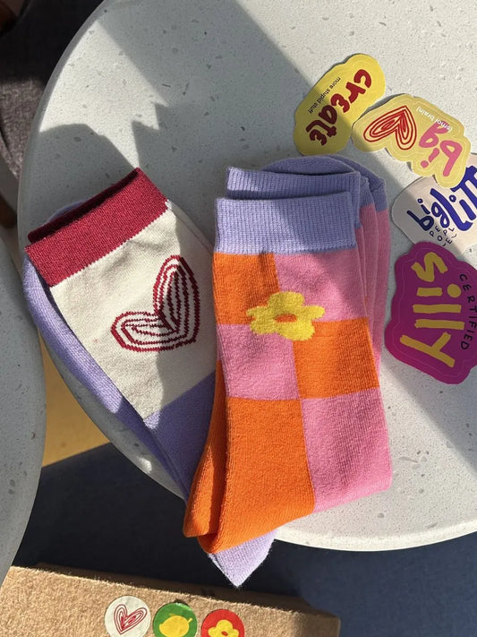 Flower & Heart | Pack of 2 Socks